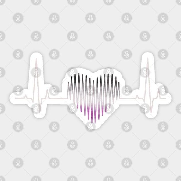 Ace heartbeat Sticker by Becky-Marie